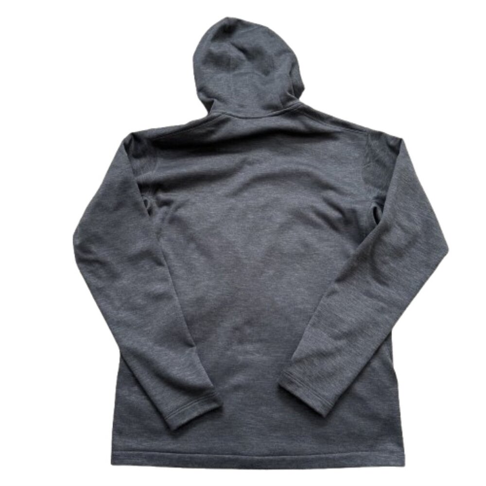 Karbon Jacket Mens M Gray Silver Hooded Full Zip Performance Ski Outdoor Fleece - Picture 3 of 3